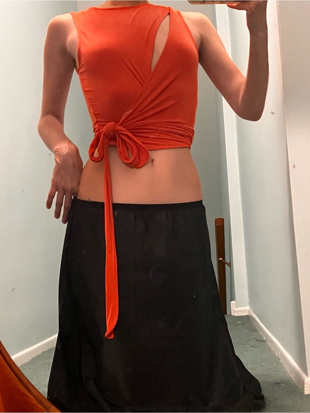 Paloma Wool Orange Wrap Top